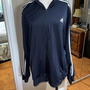 Blue Adidas men’s zippered jacket